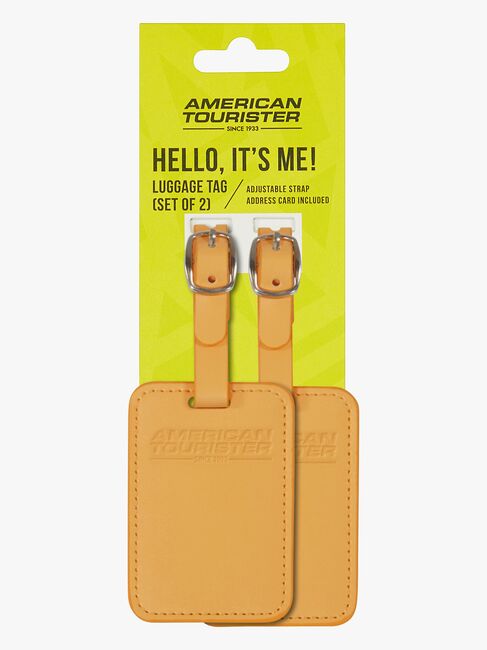 American Tourister Matkalaukun Nimilappu 2-pack, Papaya Pop