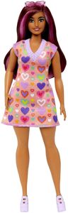 Barbie Fashionistas Nukke + Sydänkuvioitu Neulemekko