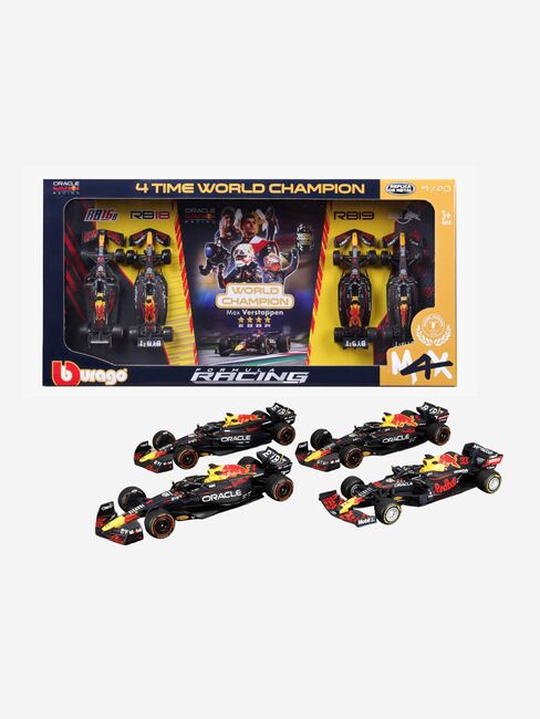 Bburago F1 Red Bull Racing Max Verstappen World Champion Autosetti 1:43 4-pack
