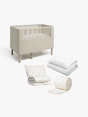 Alice & Fox JUNE Jatkettava Sänky + Sänkypakkaus NESSA 100x130, Dusk Beige_