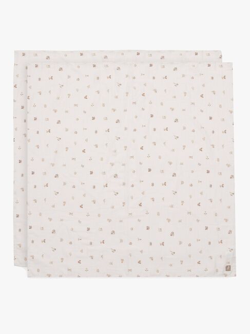 Jollein Musliiniviltti 115x115 cm 2-pack, Animal Friends