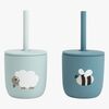 Done By Deer Tiny Farm Pillimuki Silikoni 2-pack, Blue