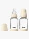 BIBS Slow Flow Lasi Tuttipullo Silikoni 2-pack 120 ml, Ivory