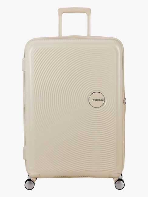 American Tourister Soundbox Spinner Matkalaukku 97-110L, Coconut Sand