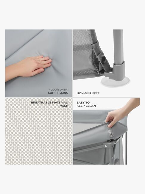 Kinderkraft ZIKI Leikkikehä, Grey