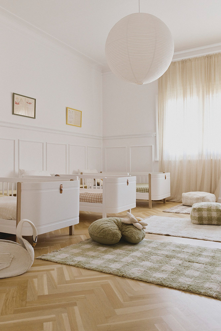 Lorena Canals Pestävä Vichy Matto 150x180 cm, Matcha