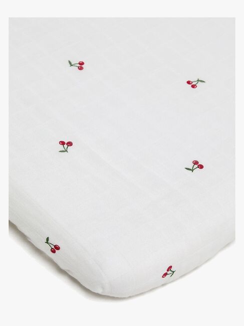 Alice & Fox NESSA Muotoonommeltu Aluslakana Kehto 40x90, Valkoinen