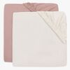 Jollein Muotoonommellut Aluslakanat 2-pack 70x140, Wild Rose/Ivory