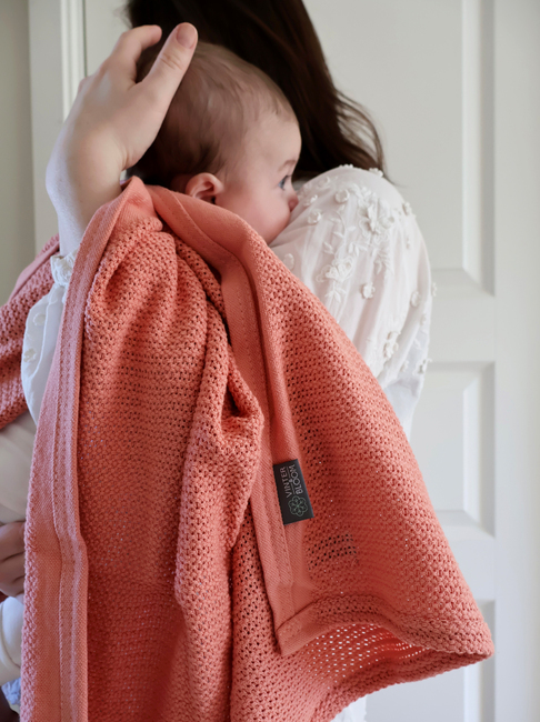 Vinter & Bloom Soft Grid EKO Viltti, Clay Coral
