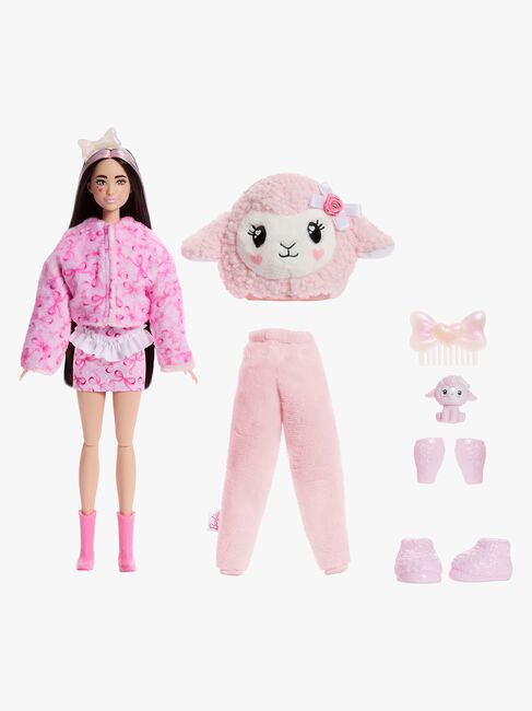 Barbie Cutie Reveal Sweet Bows Nukke Lammas, Vaaleanpunainen
