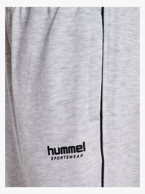 Hummel JR Loose Piping Collegehousut, Light Grey Melange/Black