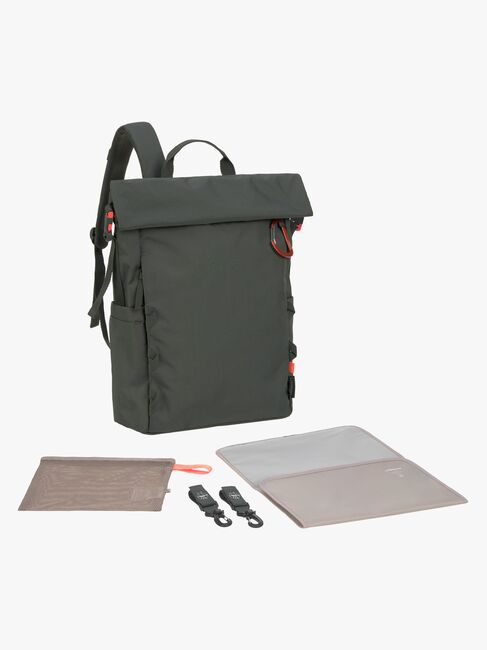 Lässig Outdoor Hoitolaukku Reppu + Roll-top-avaus, Dark Olive