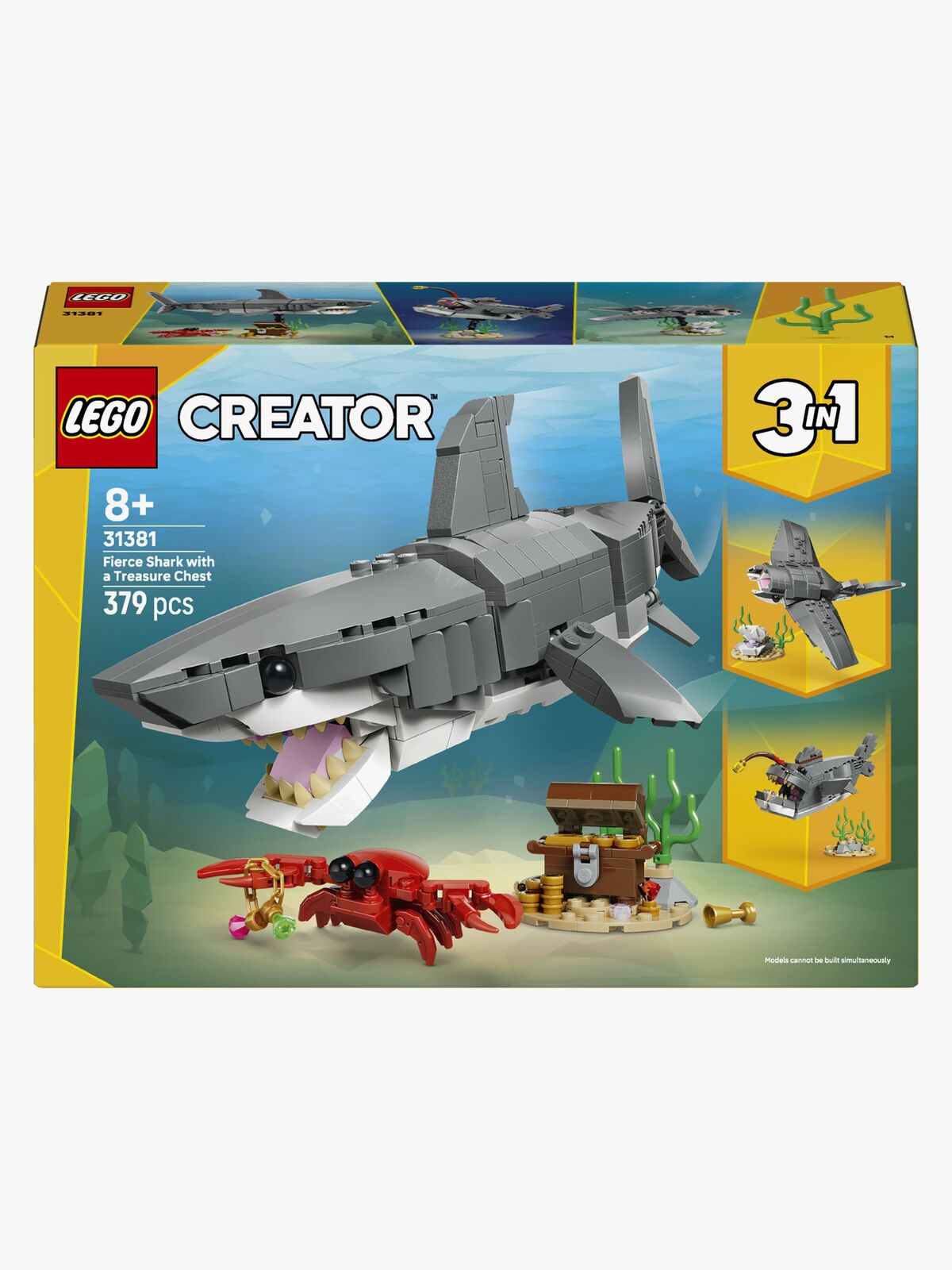 LEGO Creator 31381 Hurja hai ja aarrearkku