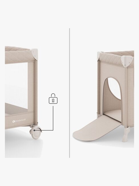 Kinderkraft LEODY UP Matkasänky, Beige