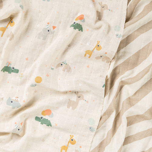 Done By Deer Celebration Musliiniviltti 2-pack, Sand