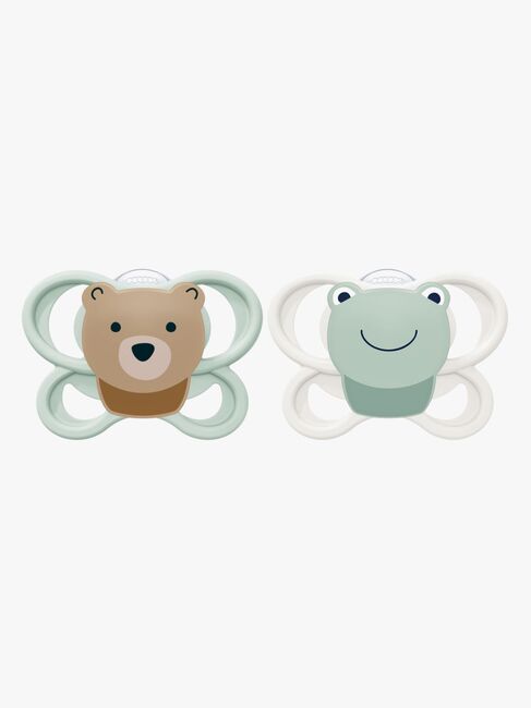 NUK Perfect Match Air Tutti 2-pack Koko 1, Bear/Frog