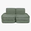 MeowBaby Churros Sohva Basic, Olive Sage Green