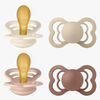 BIBS Supreme Tutti 4-pack Valmistettu Lateksista Koko 2, Ivory/Vanilla/Blush/Woodchuck