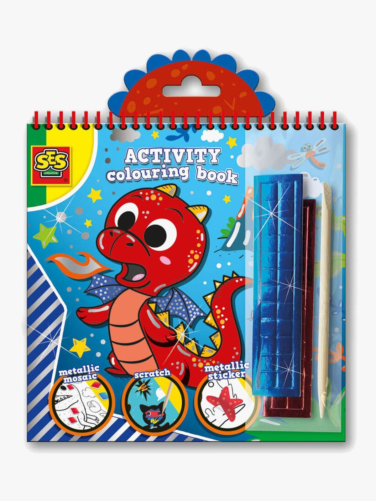 SES Creative Puuhakirja Metallic Lohikäärme