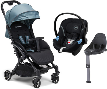 Beemoo Easy Fly Lux 2 Lastenrattaat + Cybex Aton M, Stormy Weather