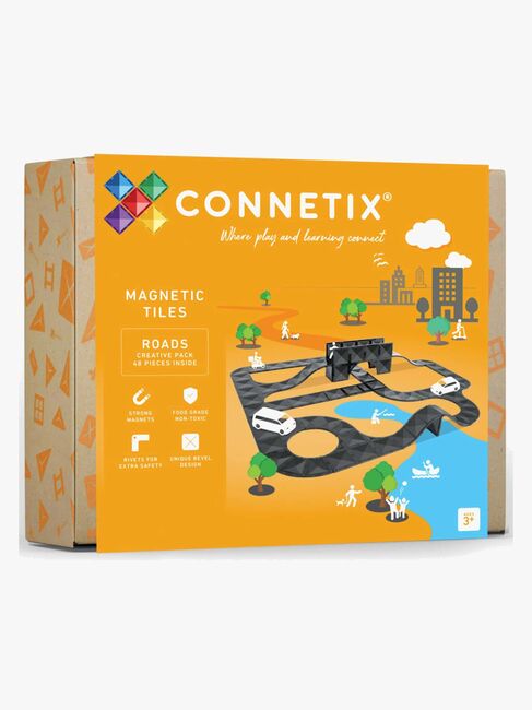 Connetix Magneettiset Rakennuspalikat Maantiesarja Creative Roads 48 Osaa