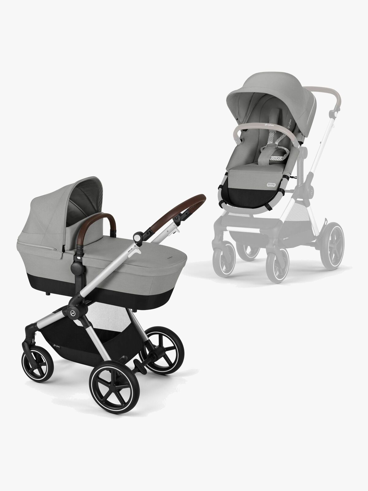 Cybex EOS Lux Yhdistelmävaunut, Stone Grey/ Mid Grey