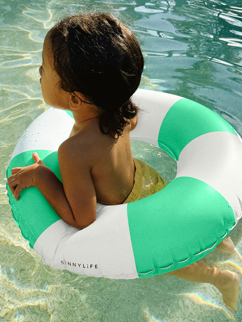 SUNNYLiFE Mini Uimarengas, Pool Party Green Stripe