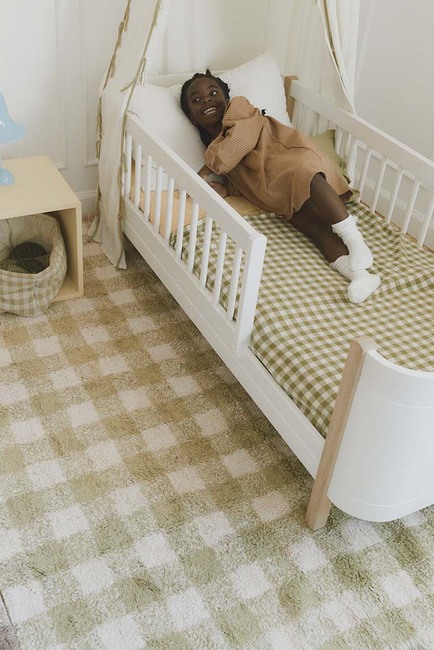 LorenaCanals Pestävä Vichy Matto 90x120 cm, Matcha