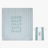Swim Essentials Luxe Rantapyyhe, Green White Cheers