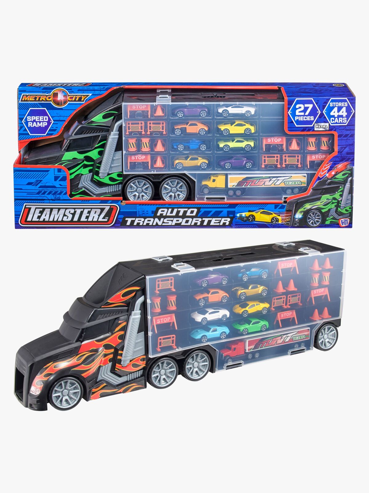Teamsterz Metro City Leikkisetti Auto Transporter + 8 Autoa