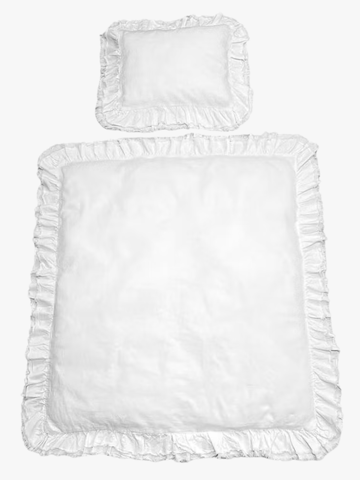 Mini Dreams Pussilakanasetti Vintage Röyhelökoriste Pinnasänky, Valkoinen