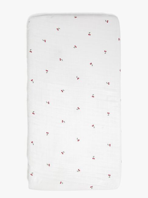 Alice & Fox NESSA Muotoonommeltu Aluslakana Kehto 40x90, Valkoinen