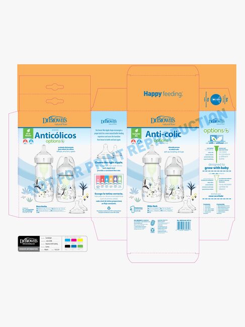 Dr. Brown WideNeck Options+ Tuttipullot 150 ml + 270 ml 2-pack, Jungle