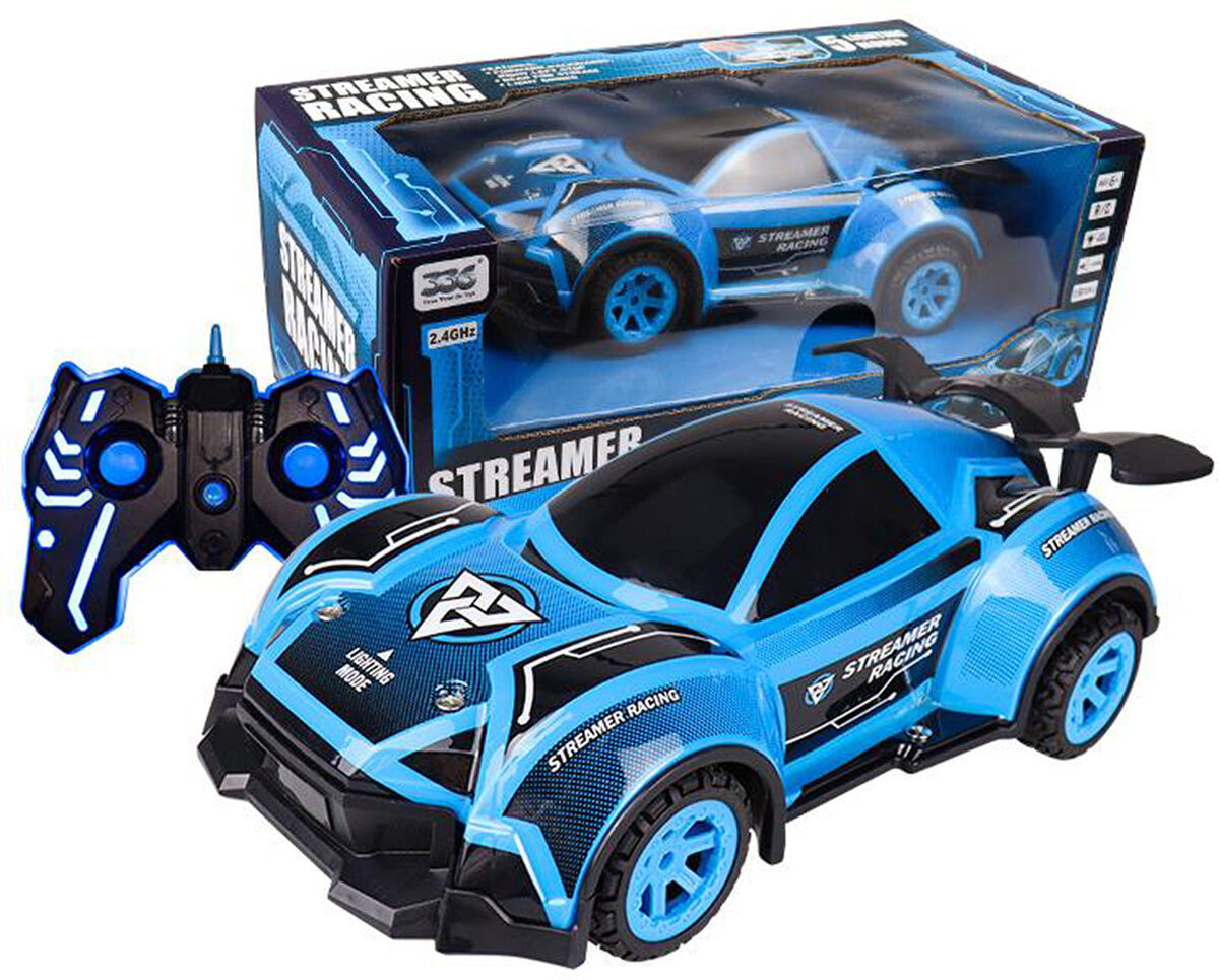 RC Steam Kauko-Ohjattava Auto Savulla, Sininen 