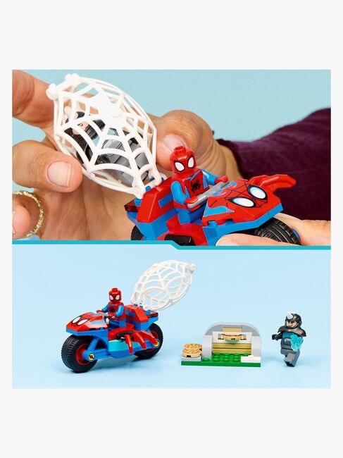LEGO Spidey 11206 Spidey jahtaa Rhinoa moottoripyörällään