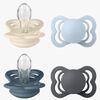 BIBS Supreme Tutti 4-pack Silikoni Koko 1, Ivory/Baby Blue/Petrol/Iron