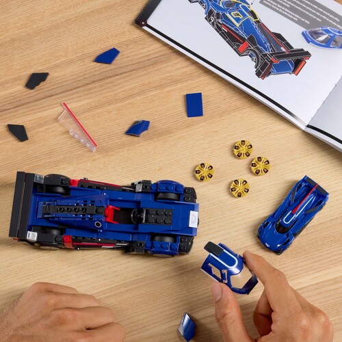 Mattel Brick Shop Hot Wheels Speed Series Brick Shop Hot Wheels Työmaasetti Cadillac Project GTP Hypercar 236 Osaa