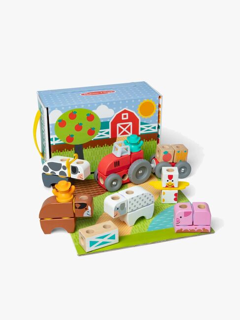 Melissa & Doug Blockables Rakennussarja Farm World 56 Osaa