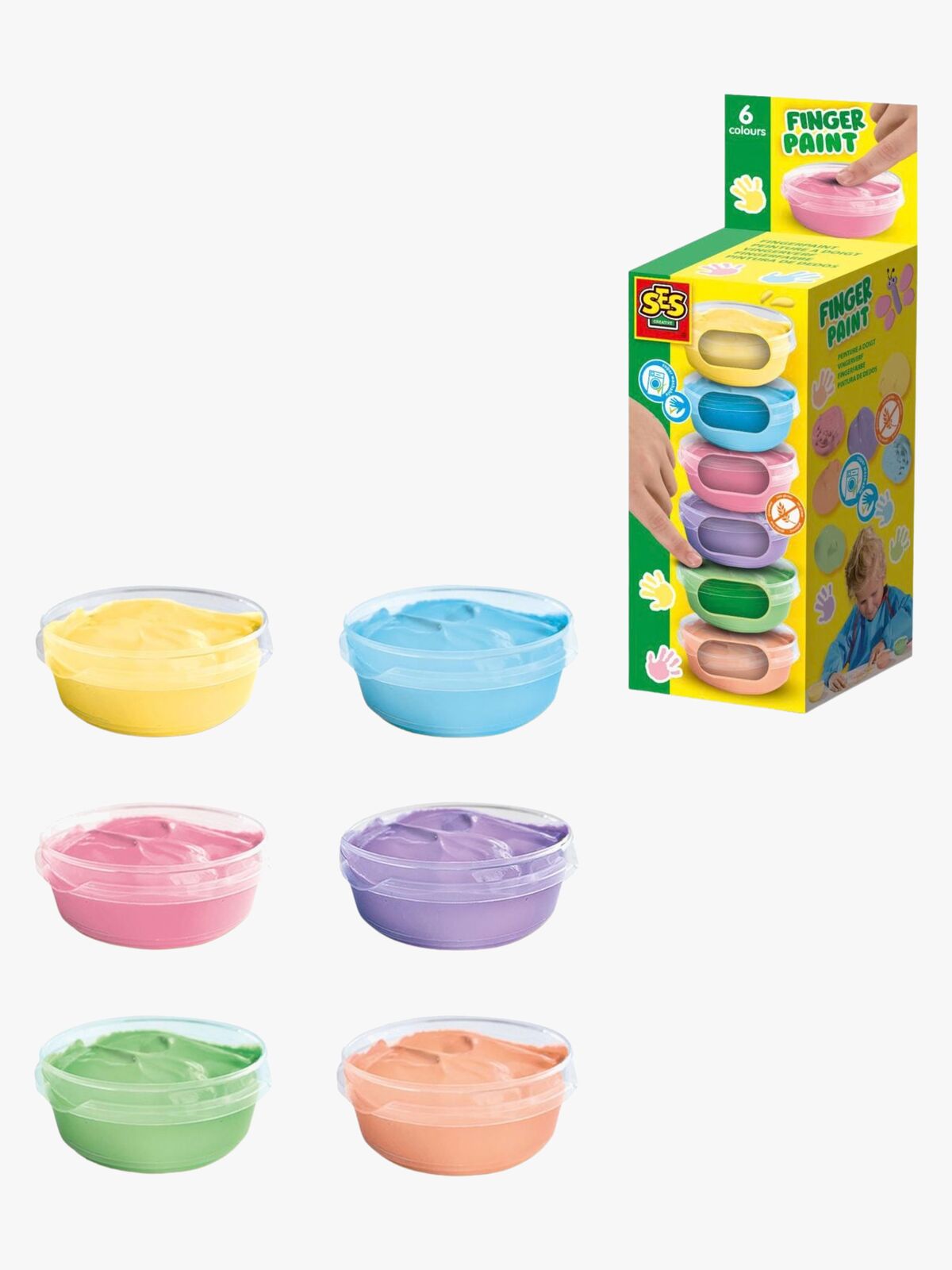 SES Creative Sormiväri 6-pack Pastelli