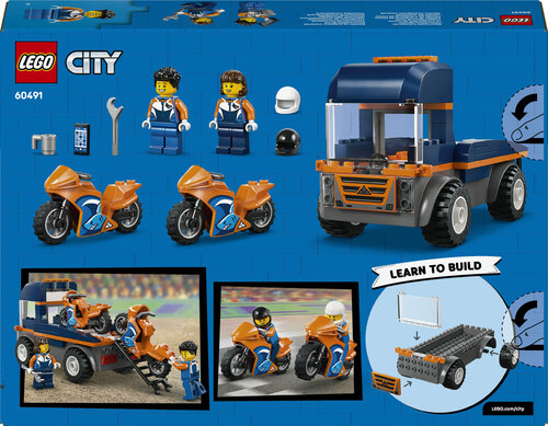 LEGO City 60491 Moottoripyörän kuljetusauto