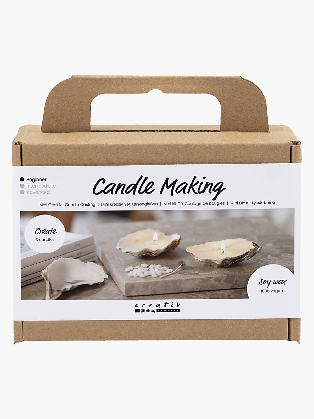 Creativ Company Askartelusetti Soijakynttilät Osterinkuorissa DIY