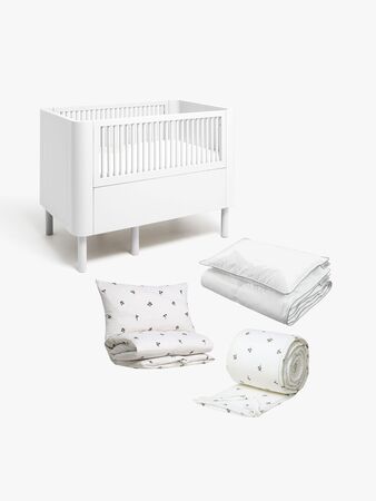 Alice & Fox JUNE Jatkettava Sänky + Sänkypakkaus ADORA 100x130, Dream White