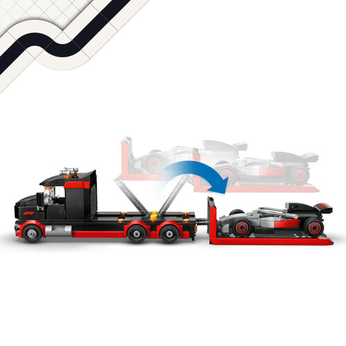 LEGO City 60493 F1-kuljetusauto ja Audi F1 ‑kilpa-auto