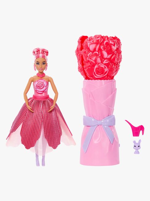 Barbie Petal Pop Flower Surprise Nukke Ruusu, Punainen