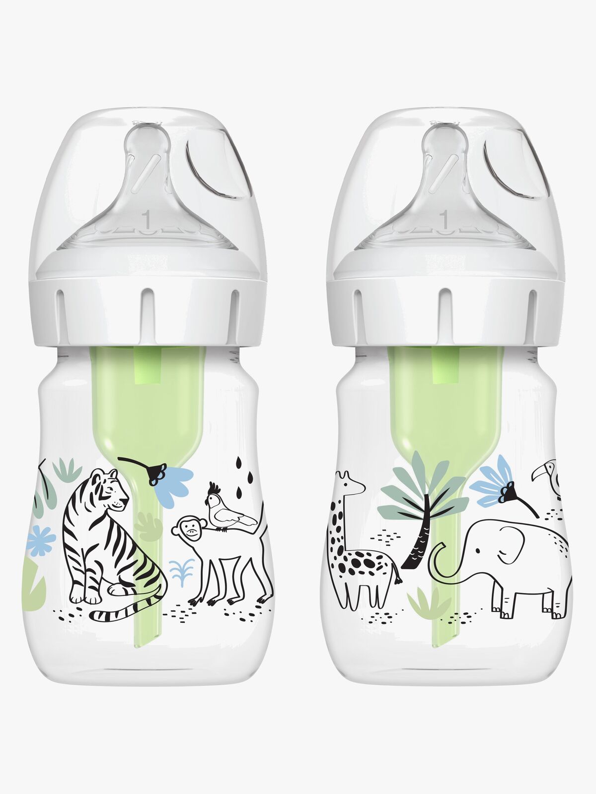 Dr. Brown WideNeck Options+ Tuttipullot 150 ml 2-pack, Jungle