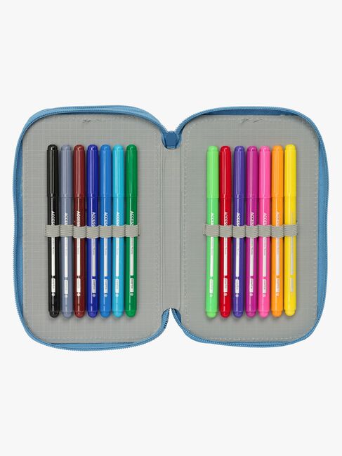 Disney Frozen  Täytetty Kolmilokeroinen Penaali 37 Osaa, Sininen