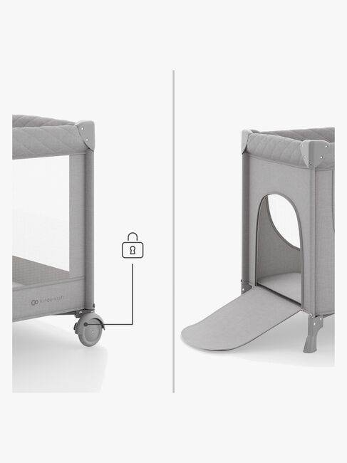 Kinderkraft LEODY UP Matkasänky, Grey