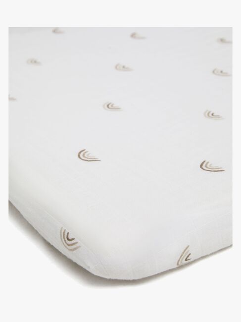 Alice & Fox AVIVA Muotoonommeltu Aluslakana Kehto 40x90, Valkoinen