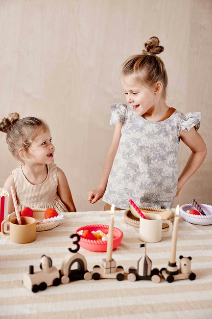 OYOY Mellow Aterimet 3-pack, Lavender/Vanilla/Cherry Red