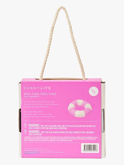 SUNNYLiFE Mini Uimarengas, Pool Party Magenta Stripe